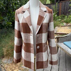 Splendid Ricki Plaid Blazer Sz S